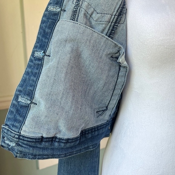 Vintage Jou Jou Cropped Denim Trucker Jacket Size  Small - Picture 4 of 11